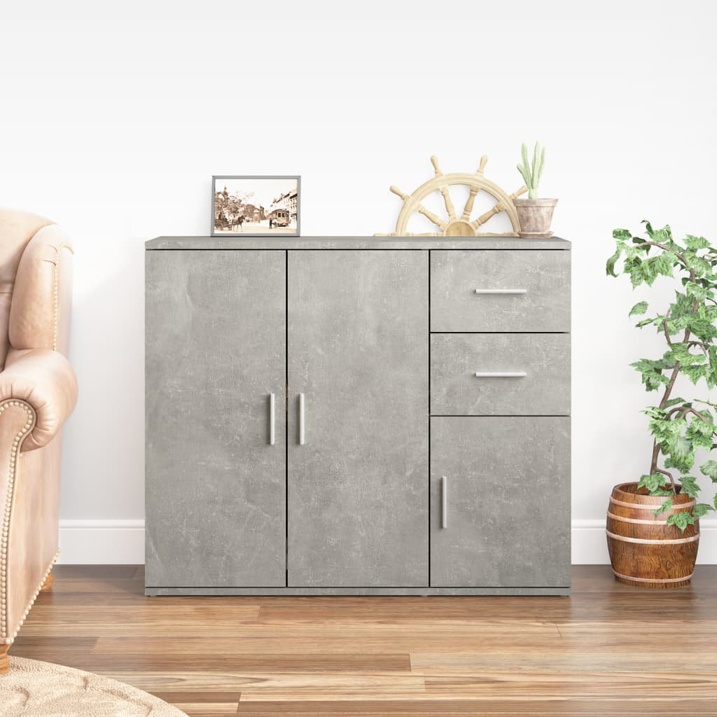vidaXL 91 Cm Wide 2 Drawer Sideboard 75cm H X 91cm W X 29.5cm D